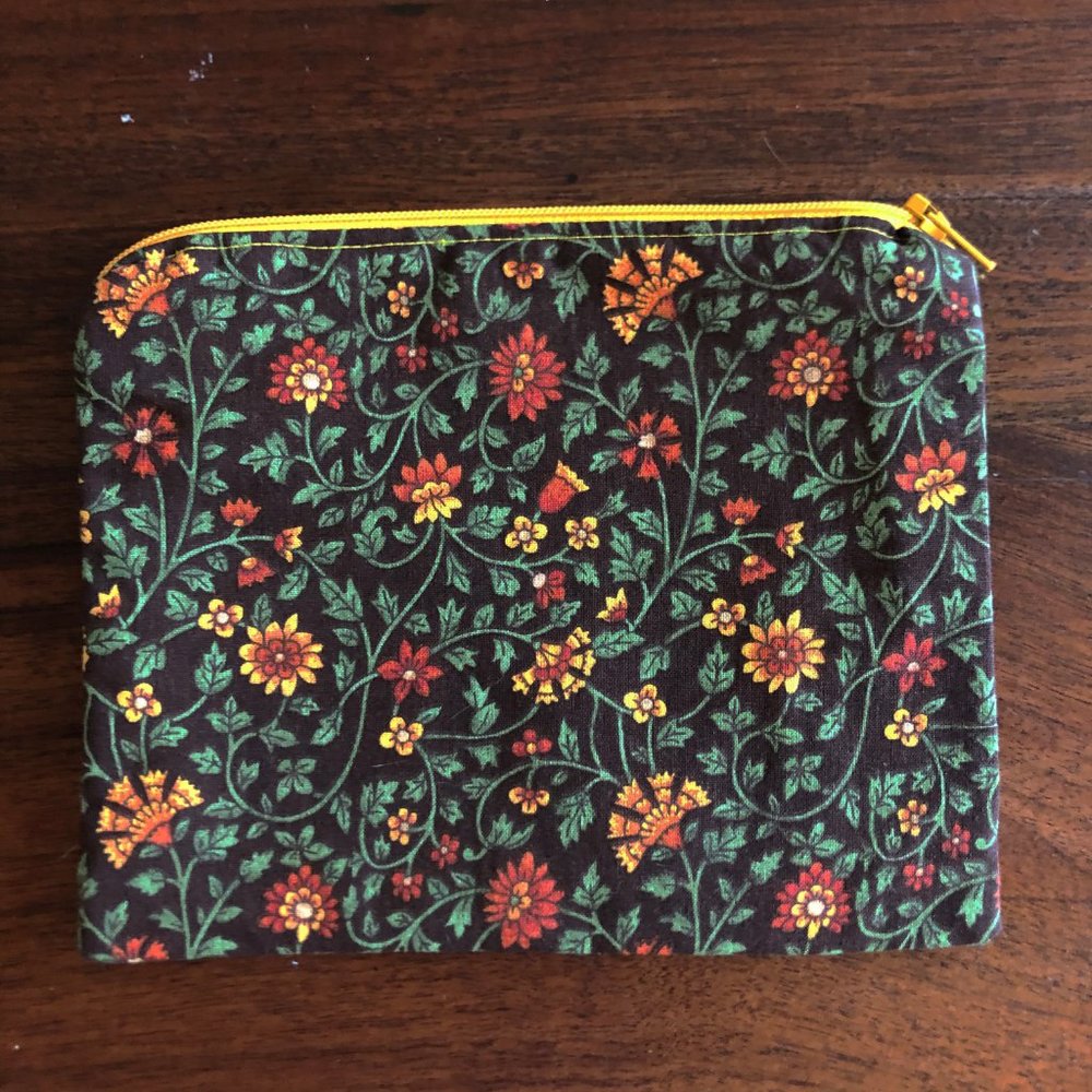 Lot 6 Handmade Zipper pouches bags Floral Lot C - Picture 6 of 14